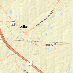 5101-5163 Folgers Mill Road, Julian, NC Street Map