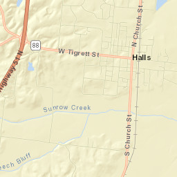 Halls Street Map