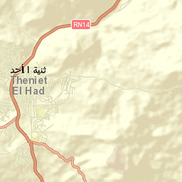 Theniet el Had Street Map