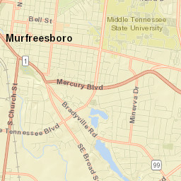 Murfreesboro Street Map