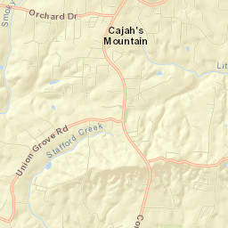 Cajahs Mountain Street Map