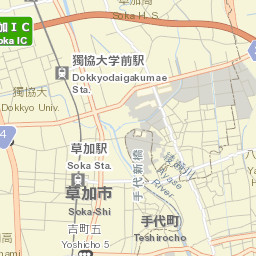 Sōka Shi Street Map