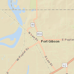 Fort Gibson Street Map