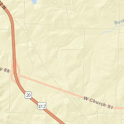 Crockett County Street Map