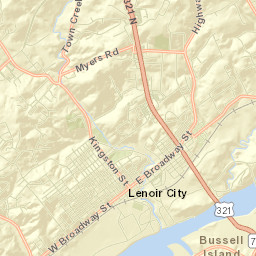 Lenoir City Street Map