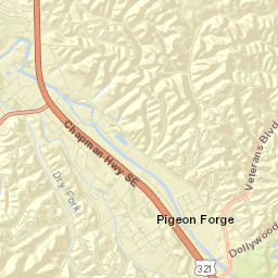Pigeon Forge Street Map