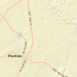 Pinetops Street Map