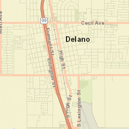 Delano Street Map