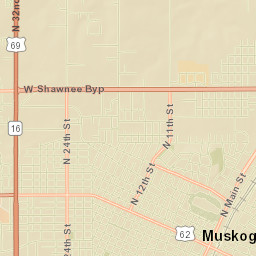 Muskogee Street Map