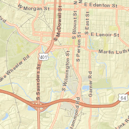 Raleigh, North Carolina Street Map
