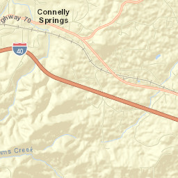 Connelly Springs Street Map