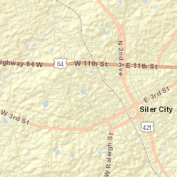 Siler City Street Map