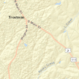 Troutman Street Map