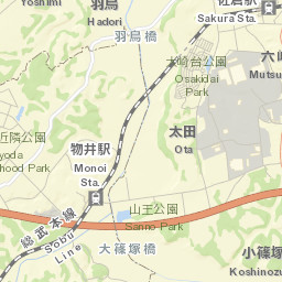 Sakura-shi Street Map