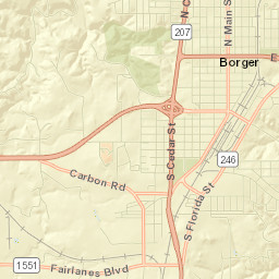 Borger Street Map