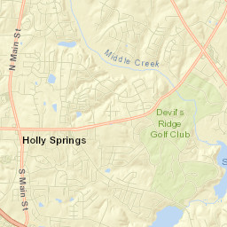 Holly Springs Street Map