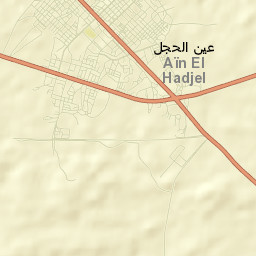 ‘Aïn el Hadjel Street Map