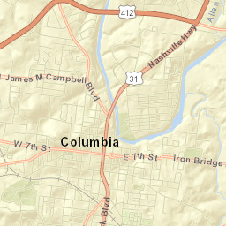 1209 South Garden Street, Columbia, TN Street Map