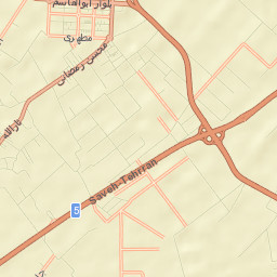 Ahmadabad-E Mostowfi Street Map