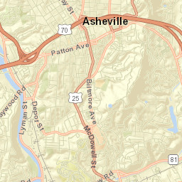 Asheville Street Map