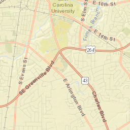Pitt County Street Map