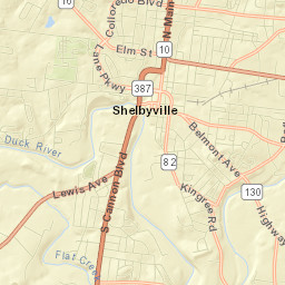 Shelbyville Street Map