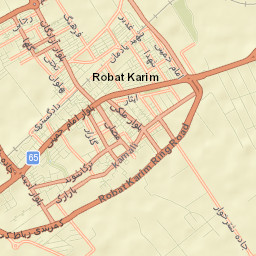 Robat Karim Street Map