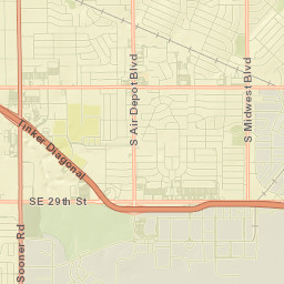 7249 Southeast 29th Street Midwest City Street Map