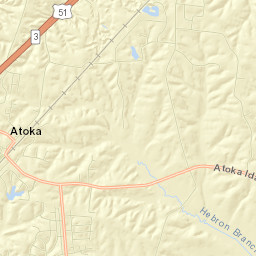 Atoka Street Map