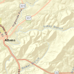 Athens Street Map