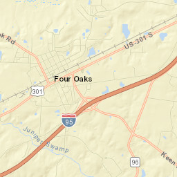 Four Oaks Street Map