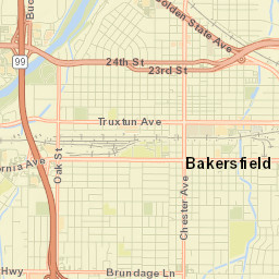 Bakersfield Street Map