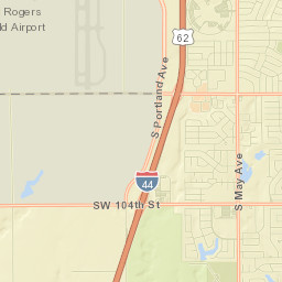 Southwest 104th Street, Oklahoma City Street Map