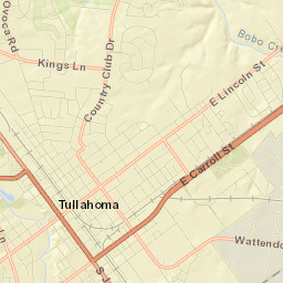 Tullahoma Street Map