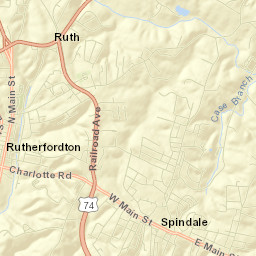 Rutherfordton Street Map