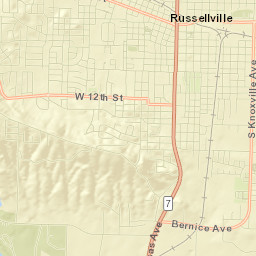 100-198 South Boulder Avenue Russellville Street Map