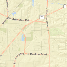 7980 North Brother Boulevard, Bartlett, TN Street Map
