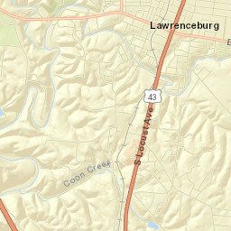 Lawrenceburg Street Map