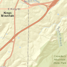 Kings Mountain Street Map