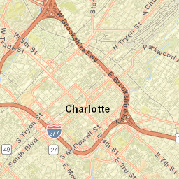 Ridgeway Ave, Charlotte, North Carolina Street Map