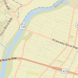 1400 Alameda Boulevard Northwest, Albuquerque Street Map