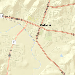 Giles County Street Map