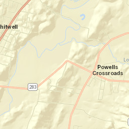 Powells Crossroads Street Map