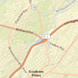 Southern Pines Street Map