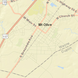 Mount Olive Street Map