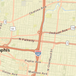 710-726 Marshall Ave Memphis TN Street Map