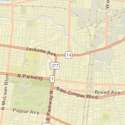 2941-3023 Jackson Avenue, Memphis, TN Street Map