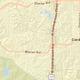 Cordova Road, Cordova, TN 38016, America Street Map