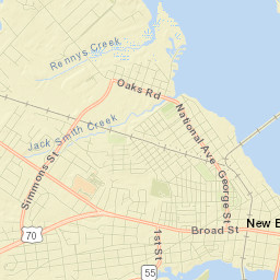 New Bern Street Map