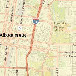 Albuquerque, New Mexico Street Map